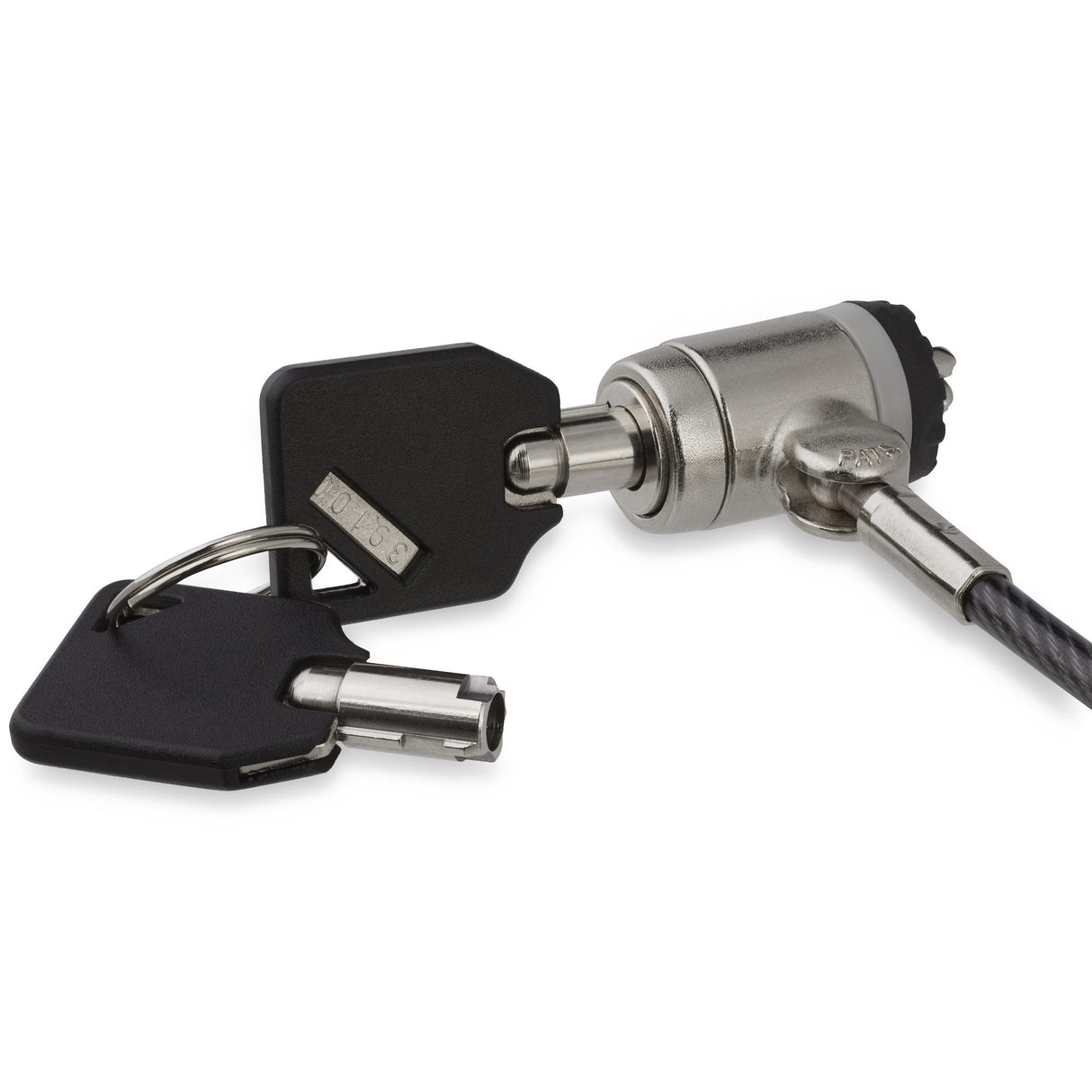 StarTech.com 6.6ft (2m) Laptop Cable Lock with Keys - Keyed Security Cable Lock for Compatible K-Slot Laptops, Desktops, Computers & Other Devices - Anti-Theft Vinyl Coated Steel Cable Lock - TAA