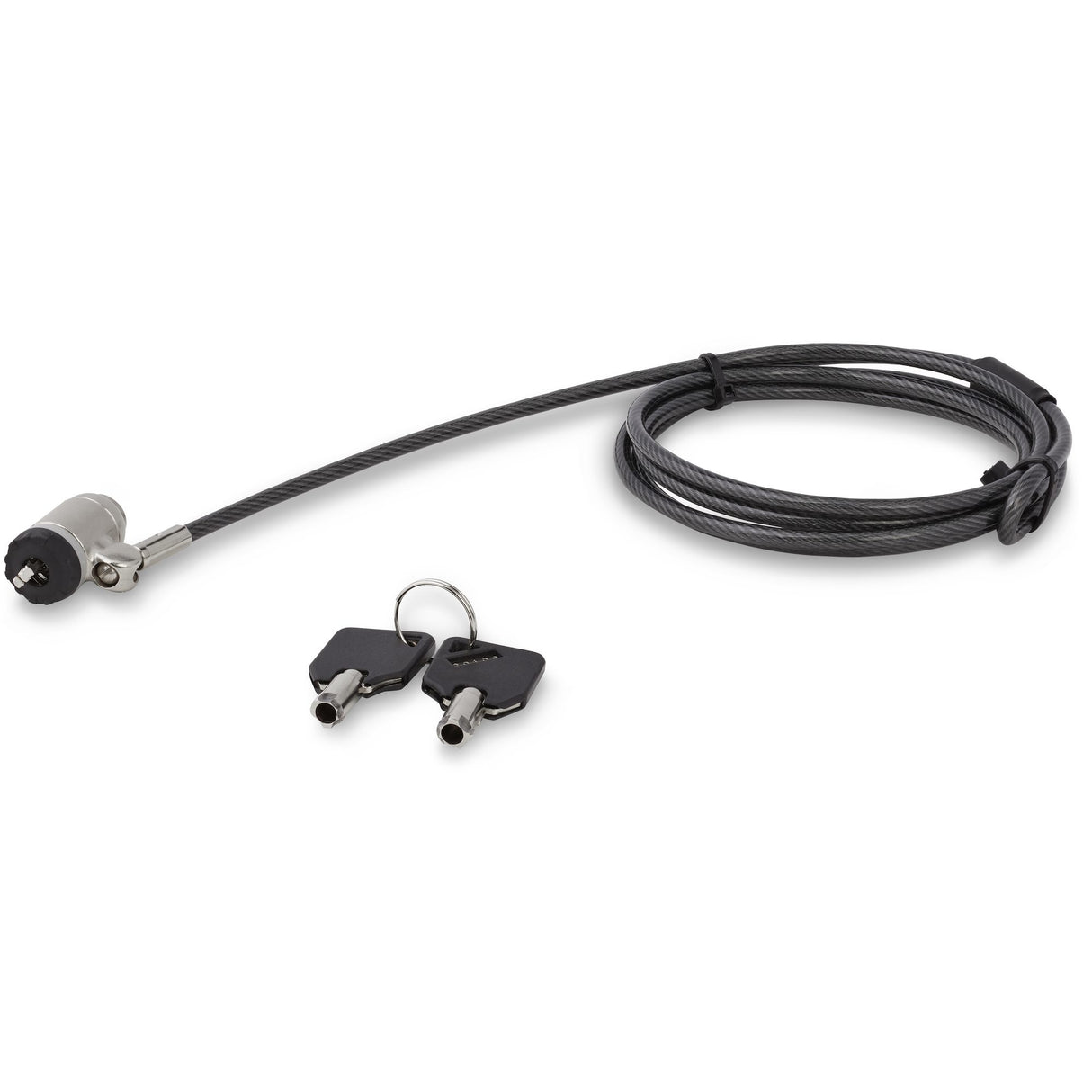 StarTech.com 6.6ft (2m) Laptop Cable Lock with Keys - Keyed Security Cable Lock for Compatible K-Slot Laptops, Desktops, Computers & Other Devices - Anti-Theft Vinyl Coated Steel Cable Lock - TAA