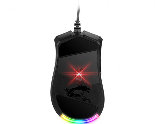 MSI CLUTCH GM50 RGB Optical FPS Gaming Mouse '7200 DPI Optical Sensor, 6 Programmable button, 3-Zone RGB, Ergonomic design, OMRON Switch with 20+ Million Clicks, RGB Mystic Light'