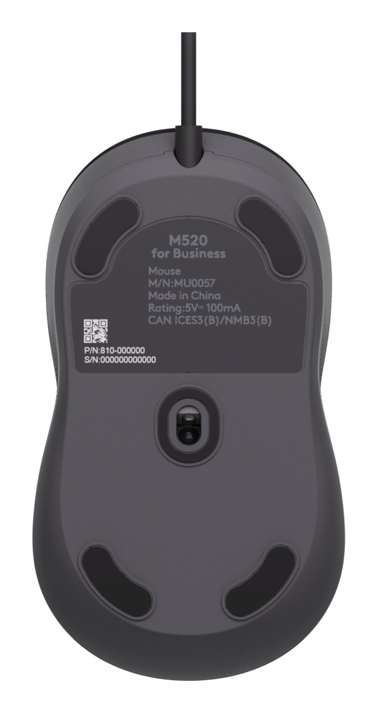 Logitech M520 L mouse Office Ambidextrous USB Type-C Optical 4000 DPI