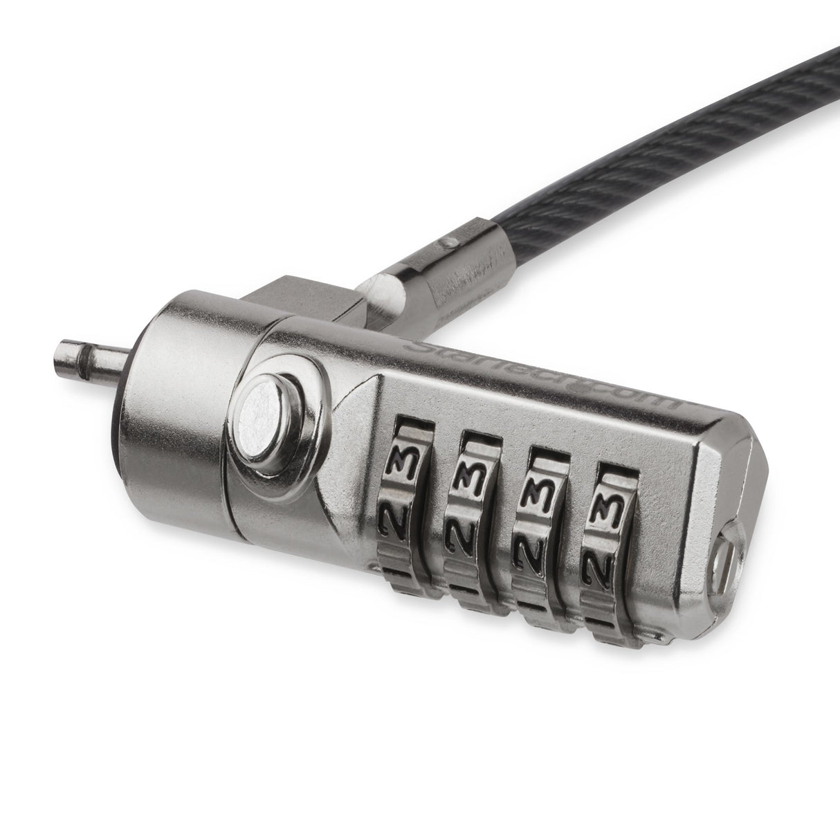 StarTech.com 6.6ft (2m) Laptop Cable Lock - 4 Digit Combination Laptop/Desktop Security Cable Lock for K-Slot Devices/Computers/Monitors - Portable Anti-Theft Vinyl Coated Steel Cable Lock - TAA