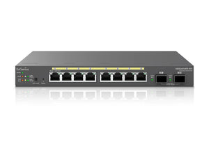 EnGenius Switch 8-port GbE PoE.af/at(+) 130W, 2xSFP Desktop wall-mountable