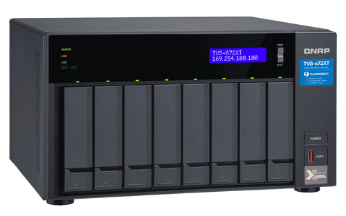 QNAP TVS-872XT NAS Tower Intel® Core™ i7 16 GB DDR4 0 TB Black