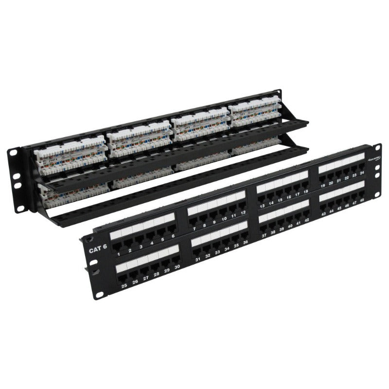 Wavenet Patch Panel C6, 110-Type, 48-Port, 2U, T568A/B