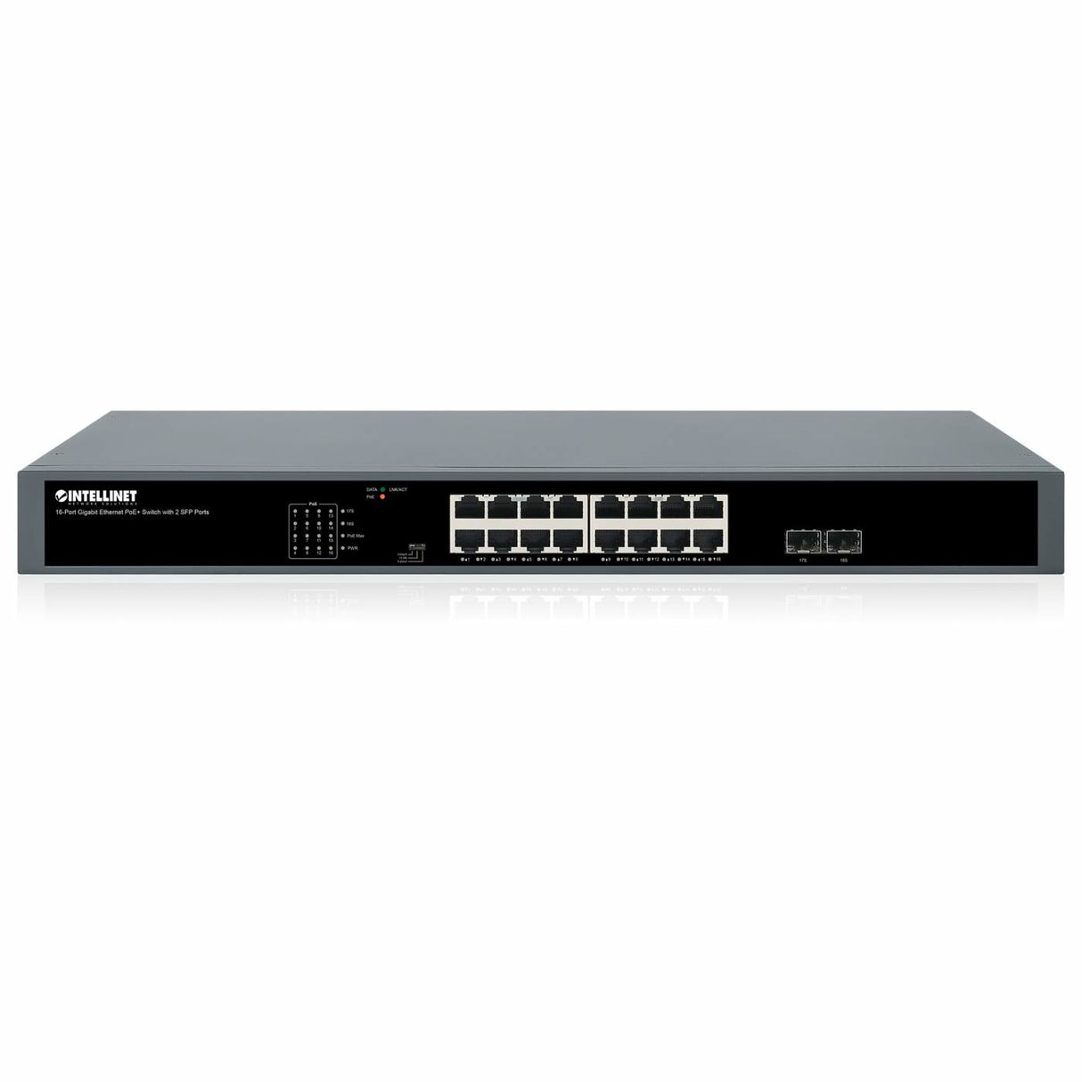 Intellinet 561983 network switch Unmanaged Gigabit Ethernet (10/100/1000) Power over Ethernet (PoE) 1U Black