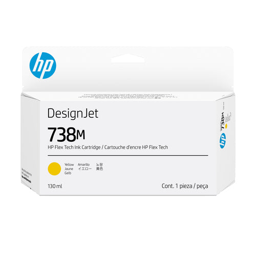 HP 738M 130-ml Yellow DesignJet Ink Cartridge print head Thermal inkjet