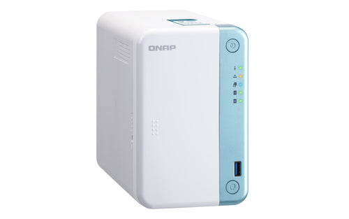 QNAP TS-251D NAS Tower Intel® Celeron® J4005 2 GB DDR4 0 TB QNAP Turbo System Blue, White