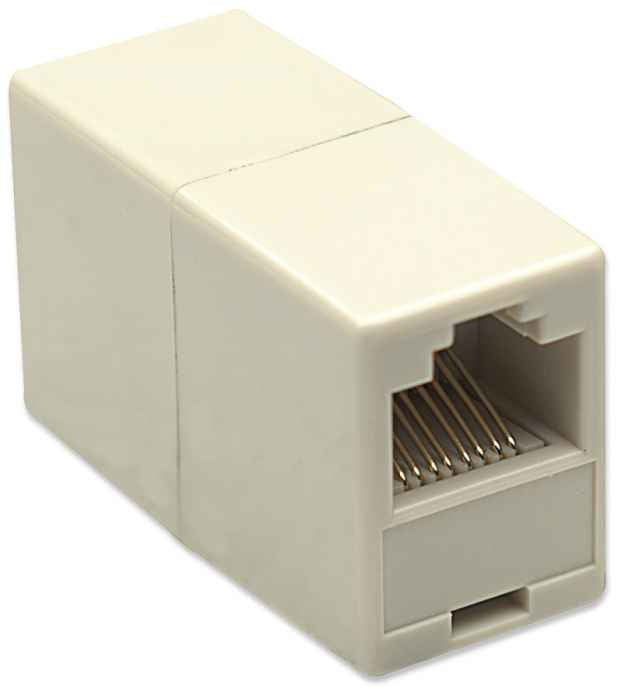 Intellinet 504225 cable gender changer 8P8C Ivory