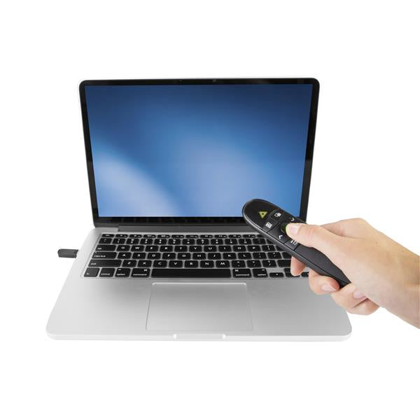 StarTech.com Wireless Presentation Remote with Green Laser Pointer - 90 ft. (27 m) - TAA