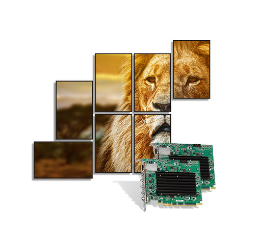 Matrox QuadHead2Go Q185 Multi-Monitor-Controller Card / Q2G-DP4K-C