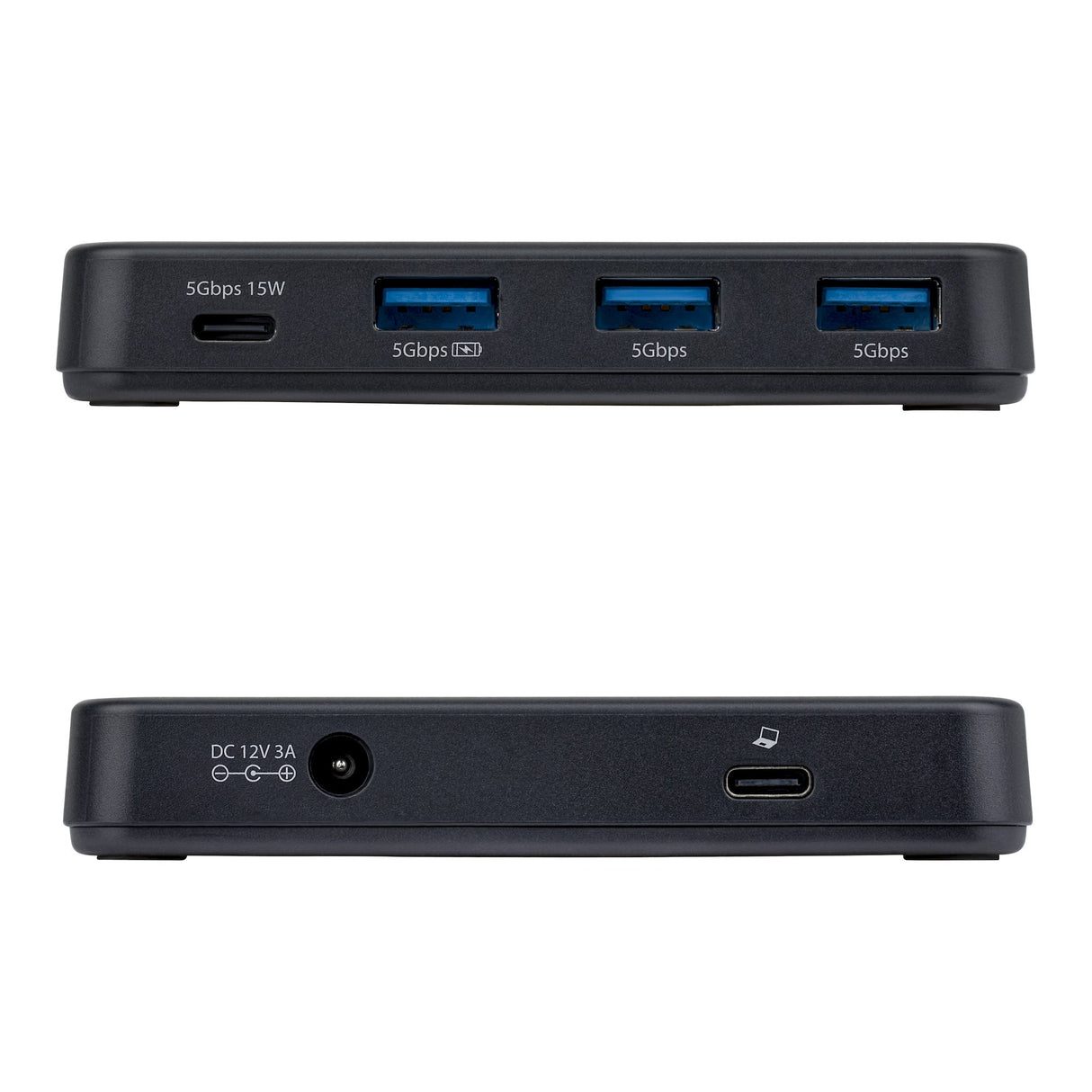 StarTech.com 4-Port USB-C and USB-A Hub, 5Gbps, Self-Powered, 2-in-1 USB-C and USB-A Host Cable, 1x USB-C and 3x USB-A (1x BC 1.2), 36W Power Adapter Included