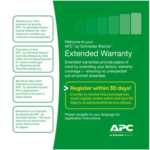 APC Warranty extension, for accessory, renewal or high volume, 1yr, level 05
