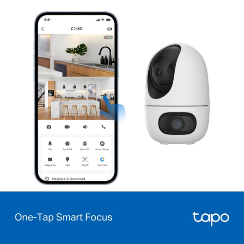 TP-Link Tapo C245D Spherical IP security camera Indoor 2304 x 1296 pixels Ceiling/wall