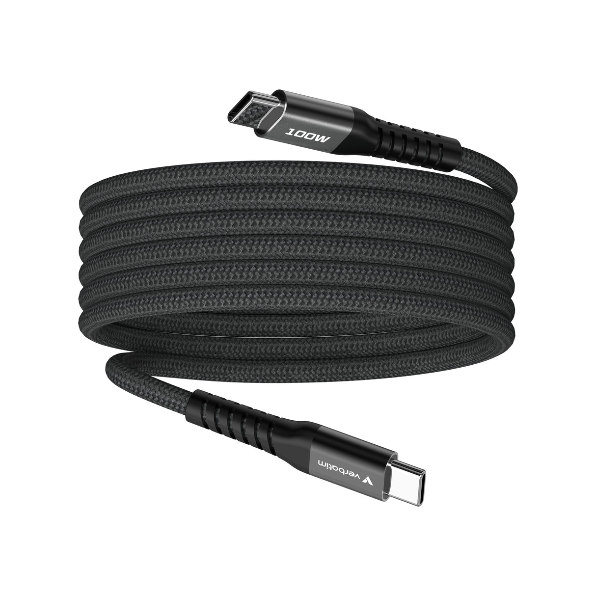 Verbatim Sync & Charge Magnetic Cable - 100W USB-C to USB-C 120 cm Black