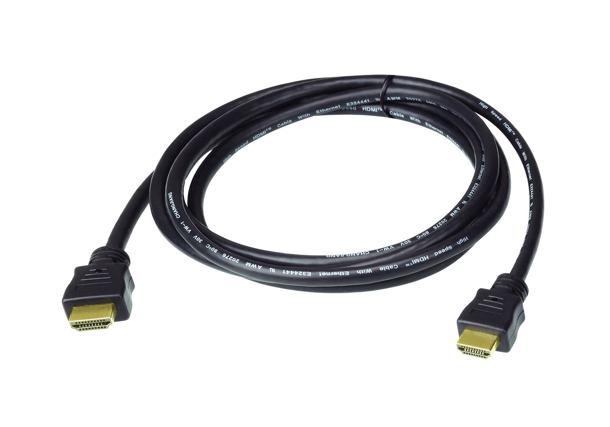 ATEN High Speed HDMI Cable with Ethernet True 4K ( 4096X2160 @ 60Hz); 1 m HDMI Cable with Ethernet