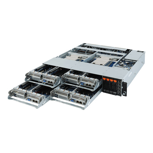 GIGABYTE H242-Z11 server barebone Socket SP3 Rack (2U) Black, Grey
