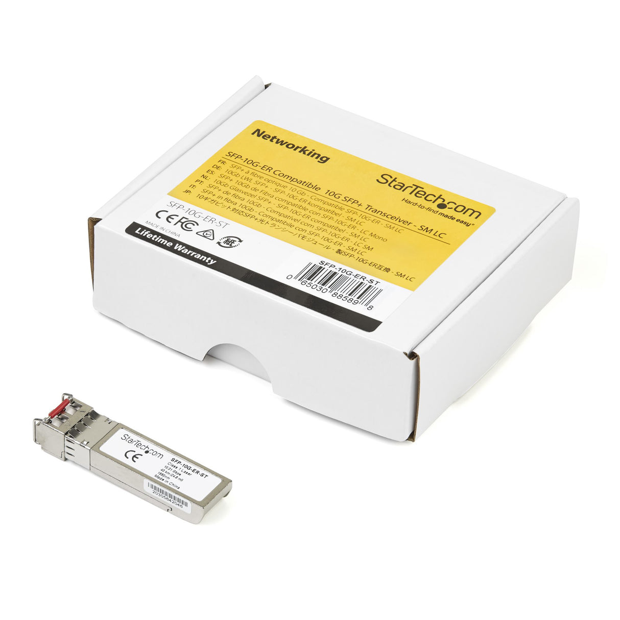 StarTech.com Cisco SFP-10G-ER Compatible SFP+ Module - 10GBASE-ER - 10GbE Single Mode Fiber SMF Optic Transceiver - 10GE Gigabit Ethernet SFP+ - LC 40km - 1550nm - DDM Cisco Firepower, ASR9000, ASR1000