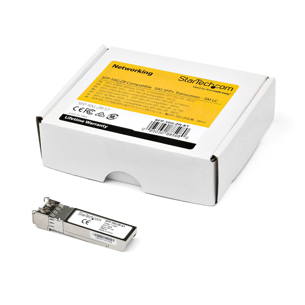 StarTech.com Cisco SFP-10G-ZR Compatible SFP+ Module - 10GBASE-ZR - 10GbE Single Mode Fiber SMF Optic Transceiver - 10GE Gigabit Ethernet SFP+ - LC 80km - 1550nm - DDM Cisco ASR9000, ASR1000, NCS5500