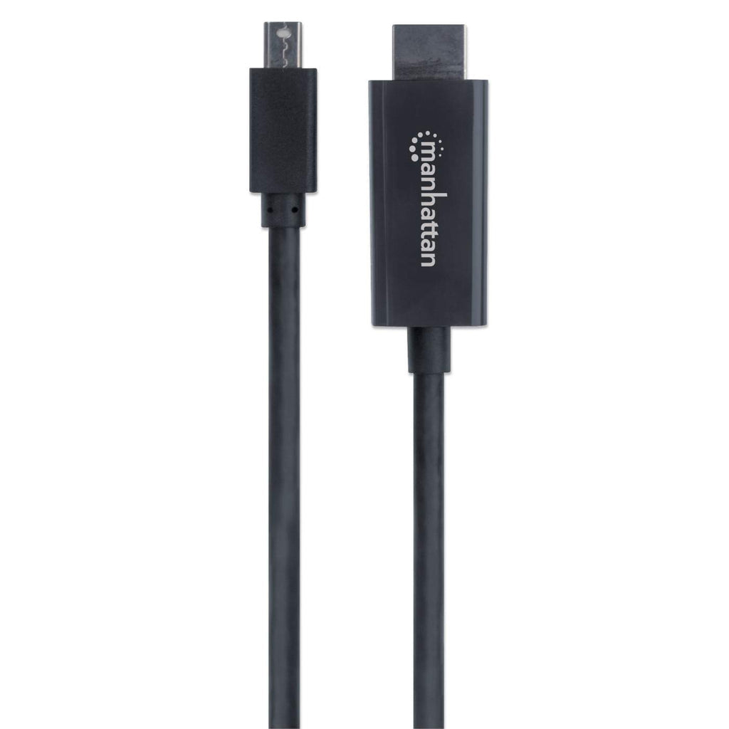 Manhattan Mini DisplayPort 1.2 to HDMI Cable, 4K@60Hz, 1.8m, Male to Male, Black, Not Bi-Directional, Three Year Warranty, Similar to MDP2HDMM2MB.