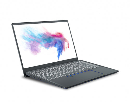 MSI Prestige 14 A10SC-036CA Intel® Core™ i7 i7-10710U Laptop 35.6 cm (14") Full HD 16 GB LPDDR3-SDRAM 512 GB SSD NVIDIA® GeForce® GTX 1650 Max-Q Wi-Fi 6 (802.11ax) Windows 10 Pro Grey