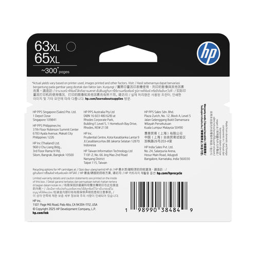 HP 63XL/65XL Black Original Ink Cartridge