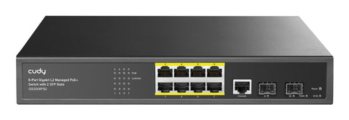 Cudy GS2008PS2 network switch Managed L2 Gigabit Ethernet (10/100/1000) Power over Ethernet (PoE) Black