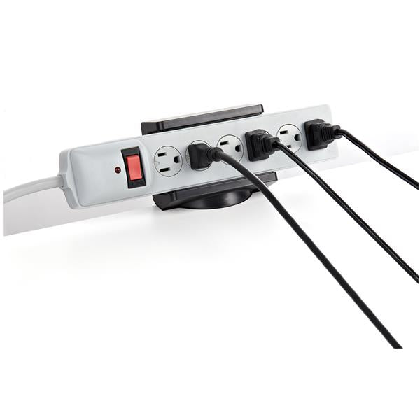 StarTech.com Universal Power Strip Desk Mount - Adjustable - Table Clamp Power Strip Holder