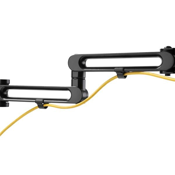 StarTech.com Desk Mount Dual Monitor Arm - Desk Clamp VESA Compatible Monitor Mount for up to 32" (17.6lb/8kg) Displays - Ergonomic Articulating Monitor Arm - Height Adjustable/Tilt/Swivel/Rotating