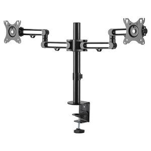 StarTech.com Desk Mount Dual Monitor Arm - Desk Clamp VESA Compatible Monitor Mount for up to 32" (17.6lb/8kg) Displays - Ergonomic Articulating Monitor Arm - Height Adjustable/Tilt/Swivel/Rotating