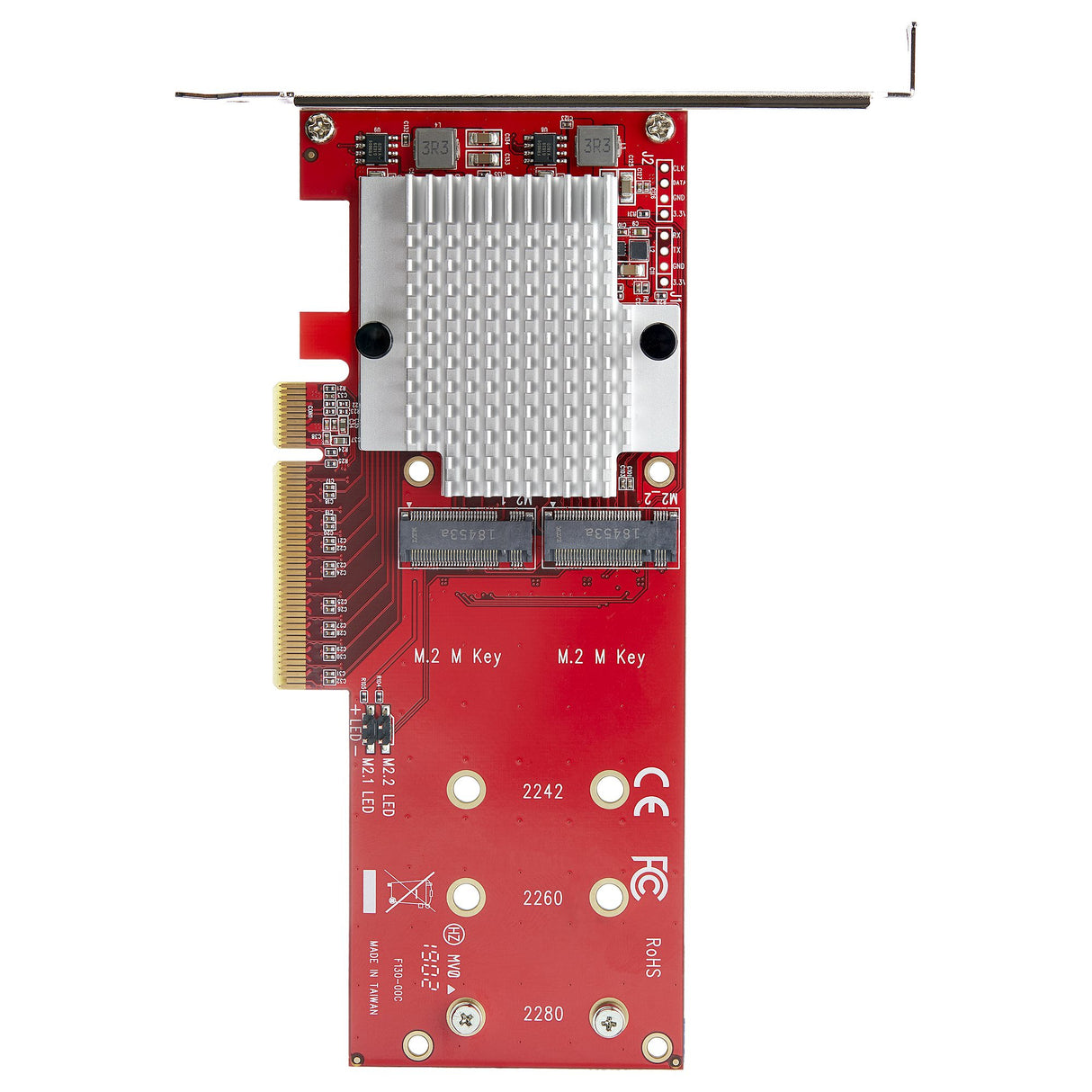 StarTech.com Dual M.2 PCIe SSD Adapter Card - x8 / x16 Dual NVMe or AHCI M.2 SSD to PCI Express 3.0 - M.2 NGFF PCIe (M-Key) Compatible - Supports 2242, 2260, 2280 - JBOD - Mac & PC - TAA