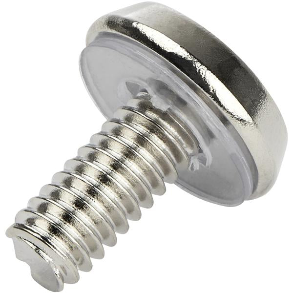 StarTech.com 50-Pack 12-24 12mm Nickel Plated Screws, Mounting Screws for 19" or 10" Server Racks, Cabinets and Enclosures, Designed for Rust Control, Silver - TAA