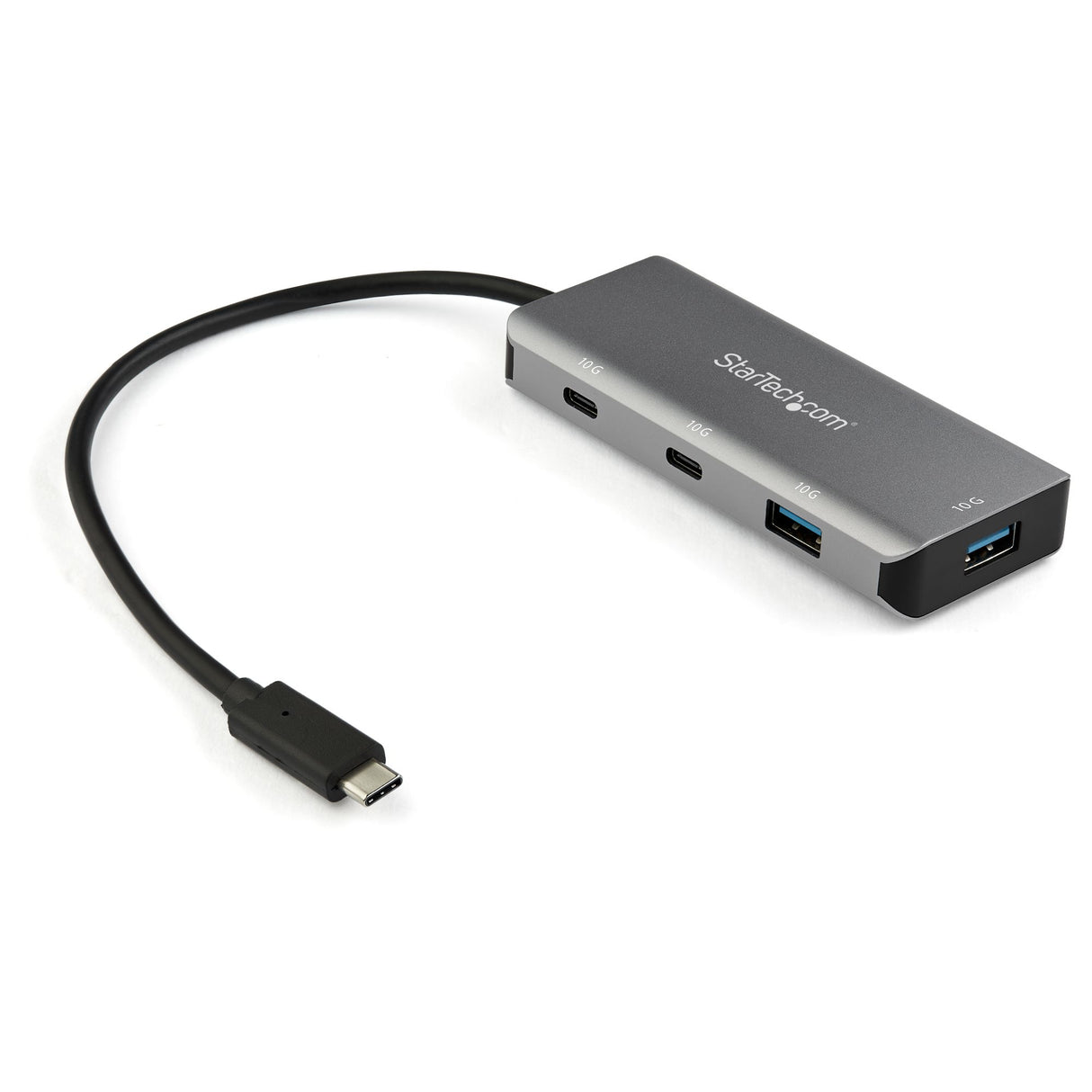 StarTech.com 4 Port USB C Hub w/ 2x USB A & 2x USB C - SuperSpeed 10Gbps USB Type-C 3.2 Gen 2 Hub - USB Bus Powered - Portable USB-C to USB Adapter Hub - Aluminum - 9.8" (25cm) Cable - TAA