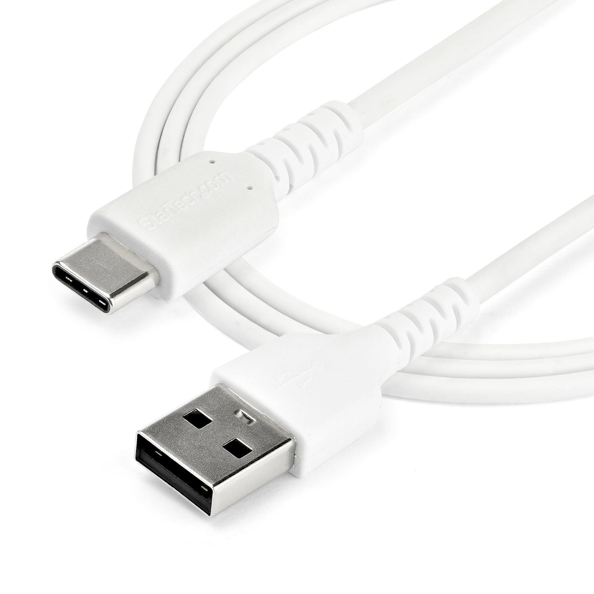 StarTech.com 6.6ft (2m) USB-A to USB-C Fast Charging Cable, Rugged, Charge & Sync, 3A, USB 2.0, White TPE Jacket and Aramid Fiber - USB Charging Cord