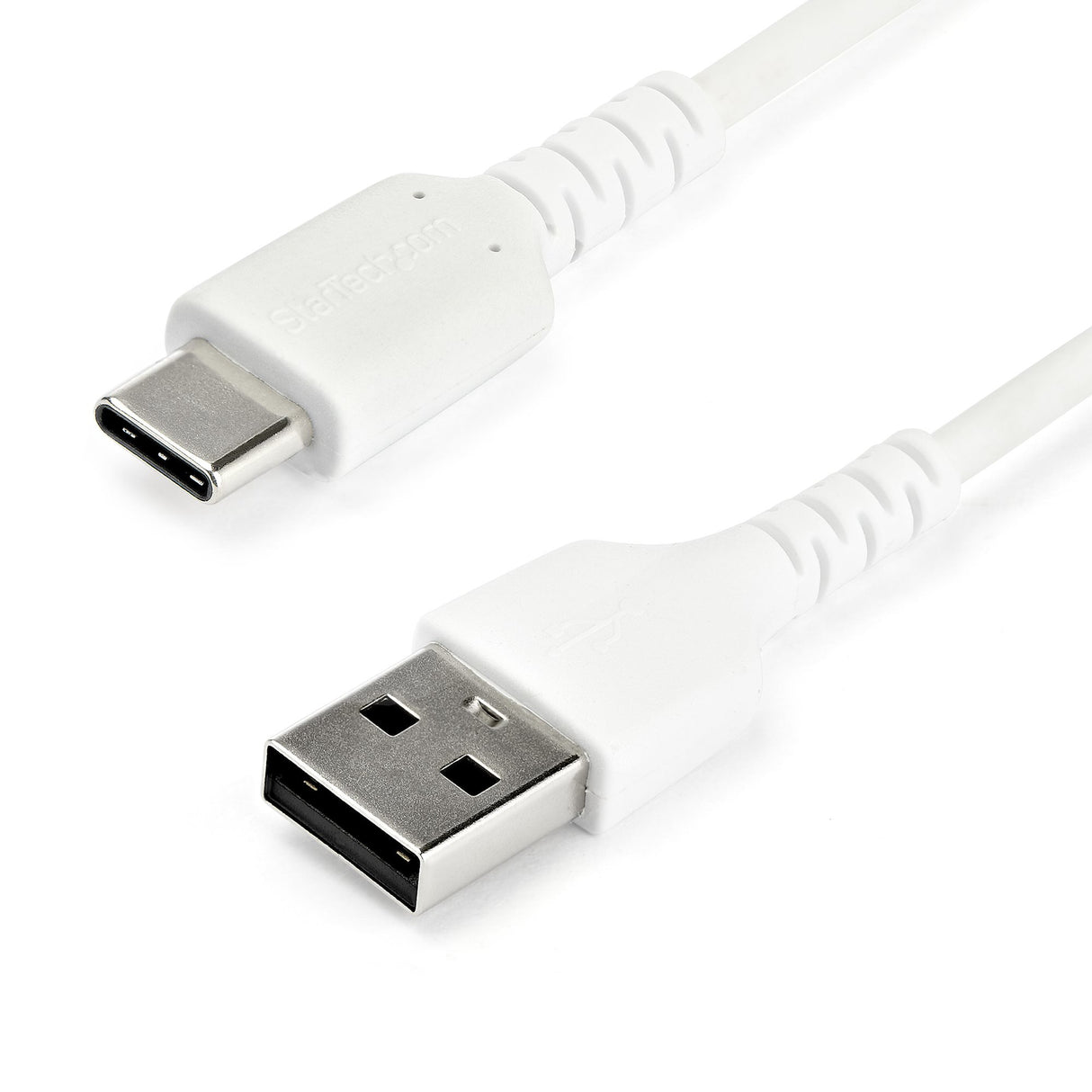 StarTech.com 6.6ft (2m) USB-A to USB-C Fast Charging Cable, Rugged, Charge & Sync, 3A, USB 2.0, White TPE Jacket and Aramid Fiber - USB Charging Cord