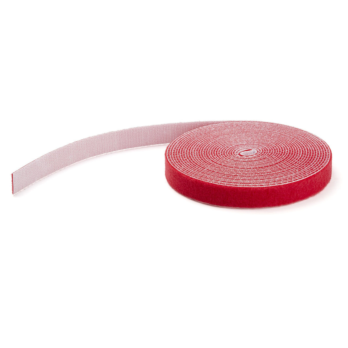 StarTech.com 25ft (7.6m) Hook and Loop Roll, Red, Cut-to-Size Reusable Cable Ties, Bulk Industrial Wire Fastener Tape, Adjustable Fabric Wraps, Reusable Self Gripping Cable Management Straps
