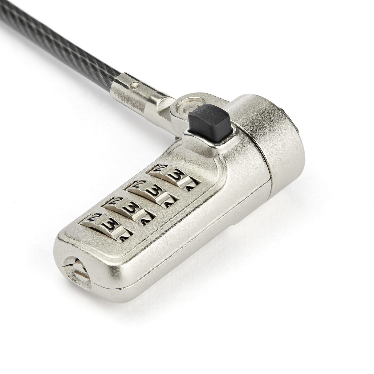 StarTech.com 6.6ft (2m) Laptop Cable Lock - 4-Digit Combination Laptop/Desktop Security Cable Lock for Wedge Slot Computers - Anti-Theft Vinyl-Coated Steel Combo Cable Lock - Portable - TAA