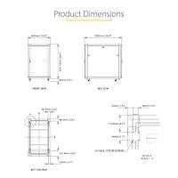 StarTech.com 18U Enterprise-Grade Flat Pack Server Rack Cabinet, 19in Enclosed 4-Post Rack with 29in (75cm) Mounting Depth and 1764lb (800kg) Weight Capacity