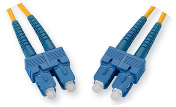 SC-to-SC Singlemode Optical Fiber Patch Cord, UPC, Duplex, 2 Meter