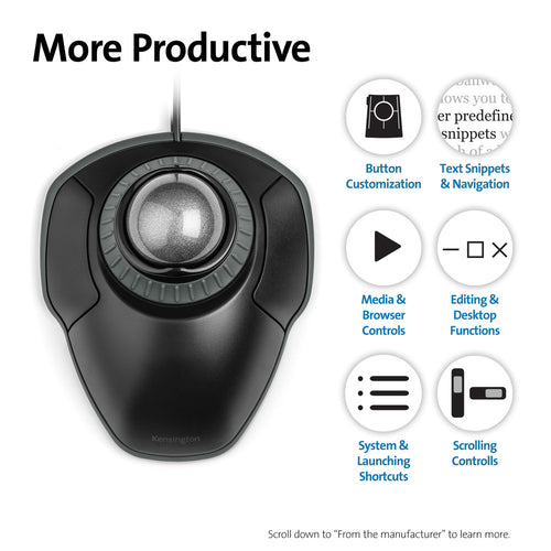 Kensington Orbit mouse Office Ambidextrous USB Type-A Trackball