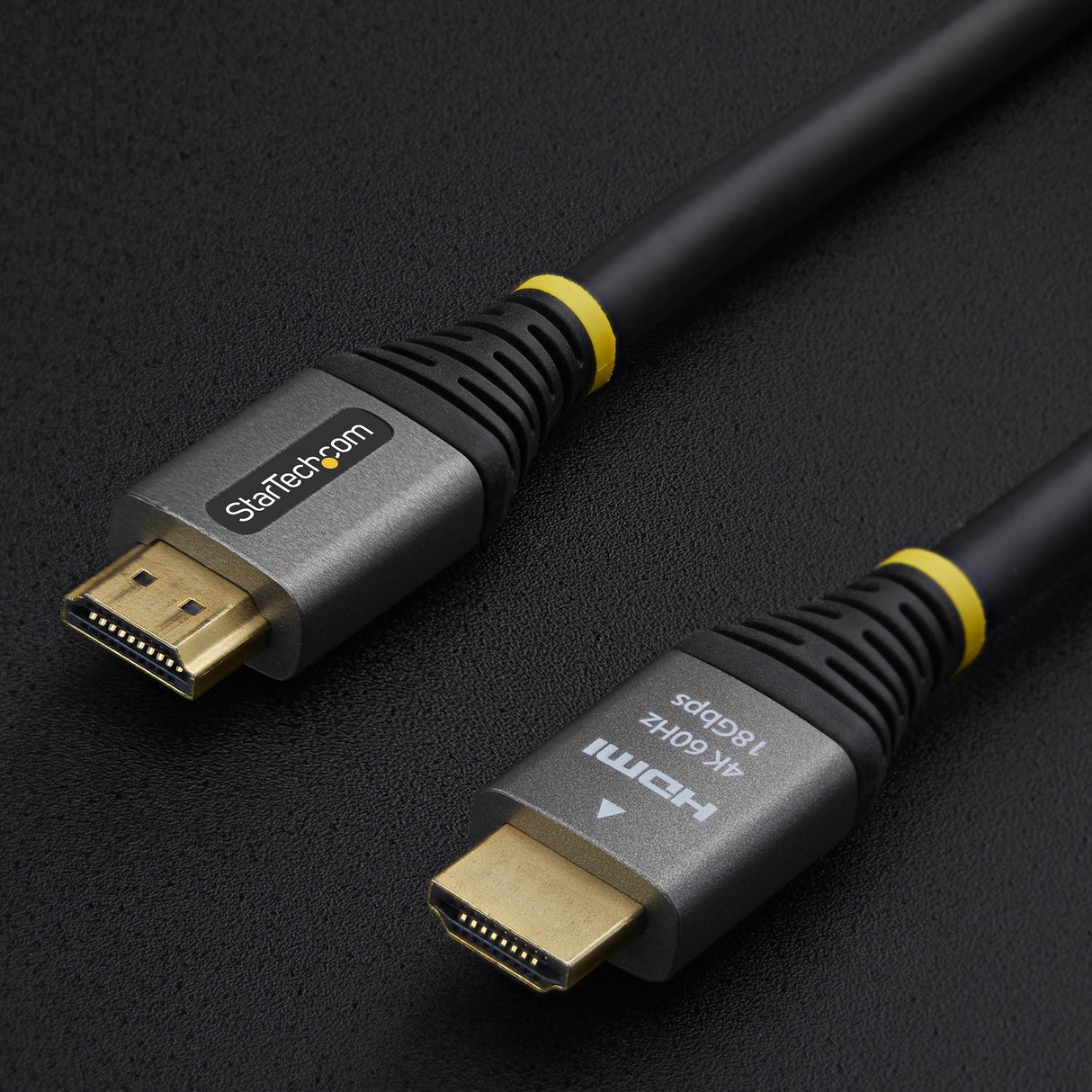 StarTech.com 25ft (7.6m) Premium Certified High Speed HDMI Cable, 4K 60Hz/1440p 144Hz, HDMI 2.0 Cable with HDR10/ARC, 18Gbps, 4K HDMI Cord for Monitor/TV/Display, High-Flex TPE Jacket