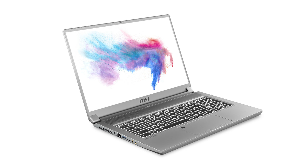 MSI Creator 17 A10SGS-252 Intel® Core™ i7 i7-10875H Laptop 43.9 cm (17.3") 4K Ultra HD 32 GB DDR4-SDRAM 2 TB SSD NVIDIA GeForce RTX 2080 SUPER Wi-Fi 6 (802.11ax) Windows 10 Pro Grey