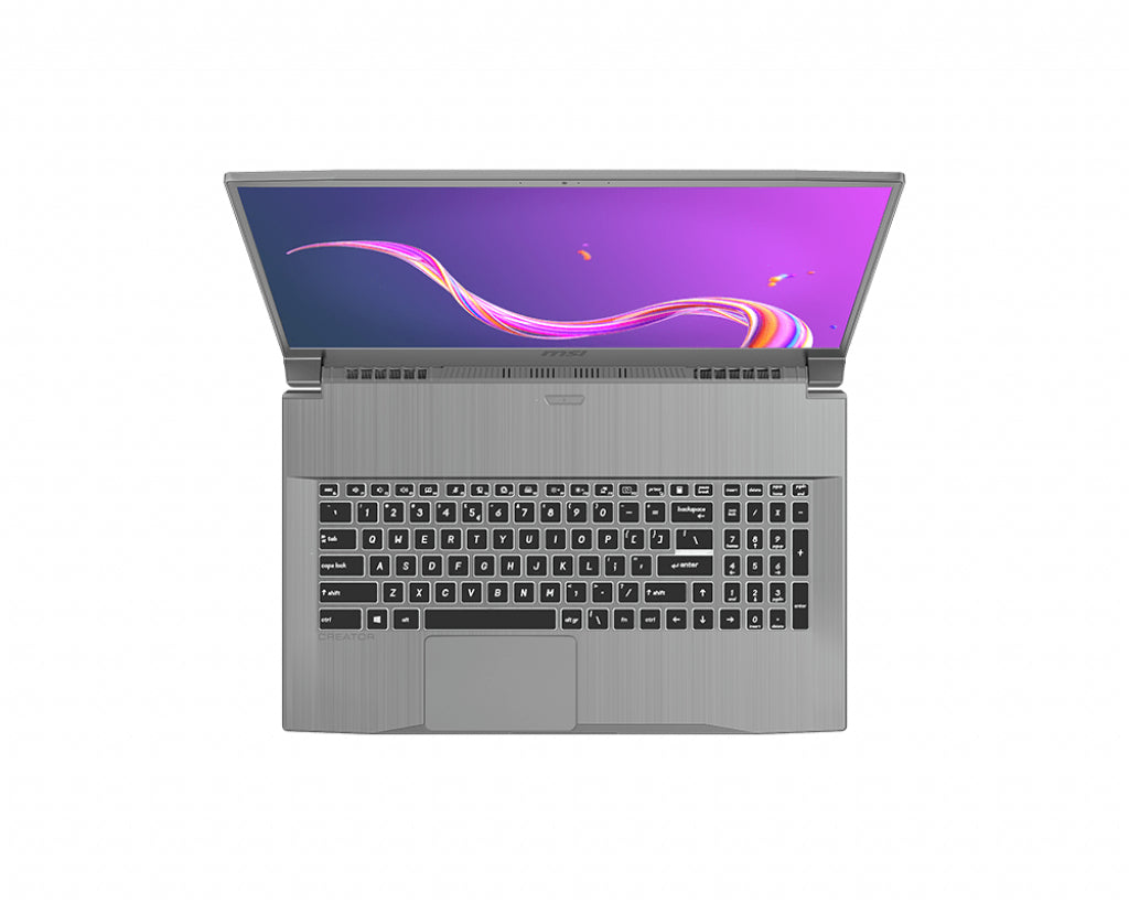MSI Creator 17M A10SE-216 Intel® Core™ i7 i7-10750H Laptop 43.9 cm (17.3") Full HD 16 GB DDR4-SDRAM 1 TB SSD NVIDIA® GeForce RTX™ 2060 Wi-Fi 6 (802.11ax) Windows 10 Pro Grey