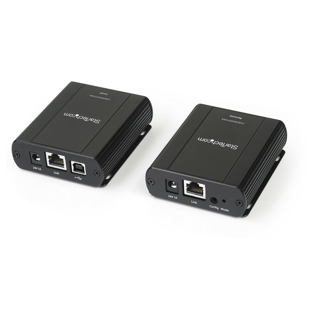 StarTech.com 2 Port USB 2.0 Extender Hub over Cat5e/Cat6 Cable (RJ45) - 330ft/100m Industrial Metal USB Extender Adapter Kit w/ ESD Protection - Externally Powered - 480 Mbps