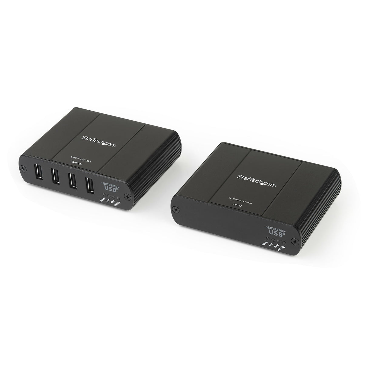 StarTech.com 4 Port USB 2.0 Extender Hub over Cat5e/Cat6 Ethernet Cable (RJ45) - 330ft/100m Industrial Metal USB Extender Adapter Kit w/ ESD Protection - Externally Powered - 480 Mbps