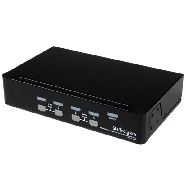 StarTech.com 4 Port 1U Rackmount USB KVM Switch with OSD - TAA