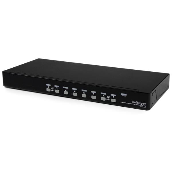 StarTech.com 8 Port 1U Rackmount USB KVM Switch with OSD - TAA