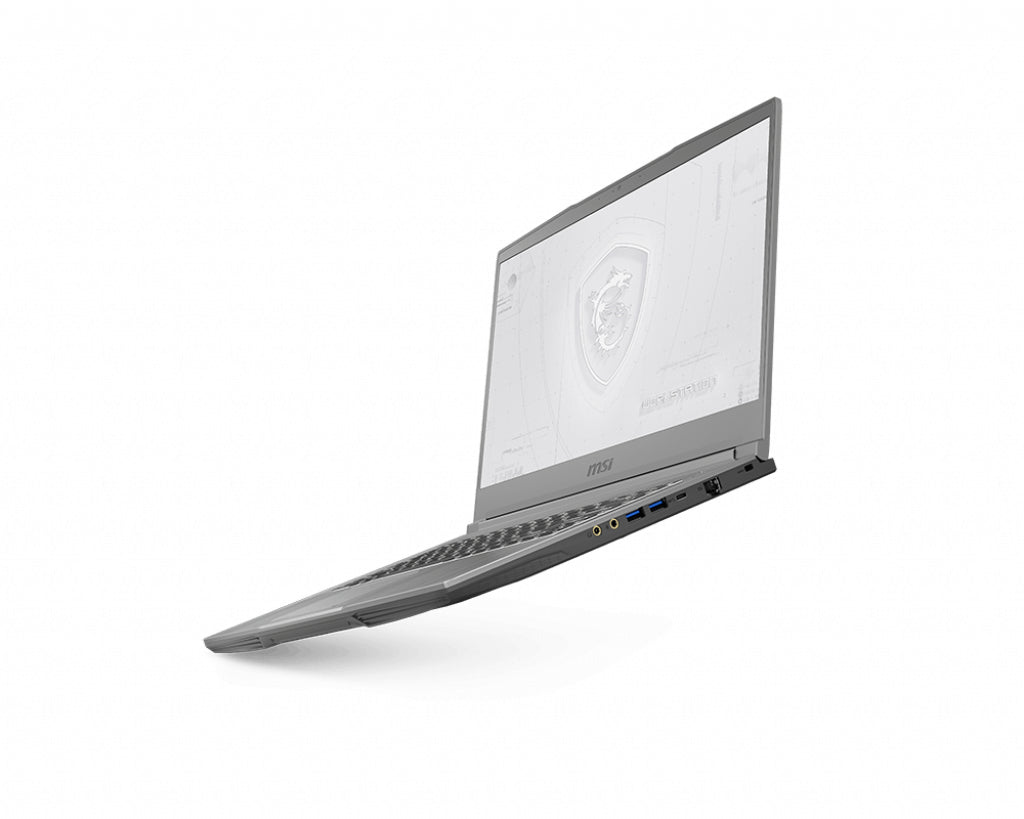 MSI Workstation 10TJ-443 Intel® Core™ i7 i7-10750H Laptop 39.6 cm (15.6") Full HD 16 GB DDR4-SDRAM 1 TB SSD NVIDIA Quadro T2000 Wi-Fi 6 (802.11ax) Windows 10 Pro Silver