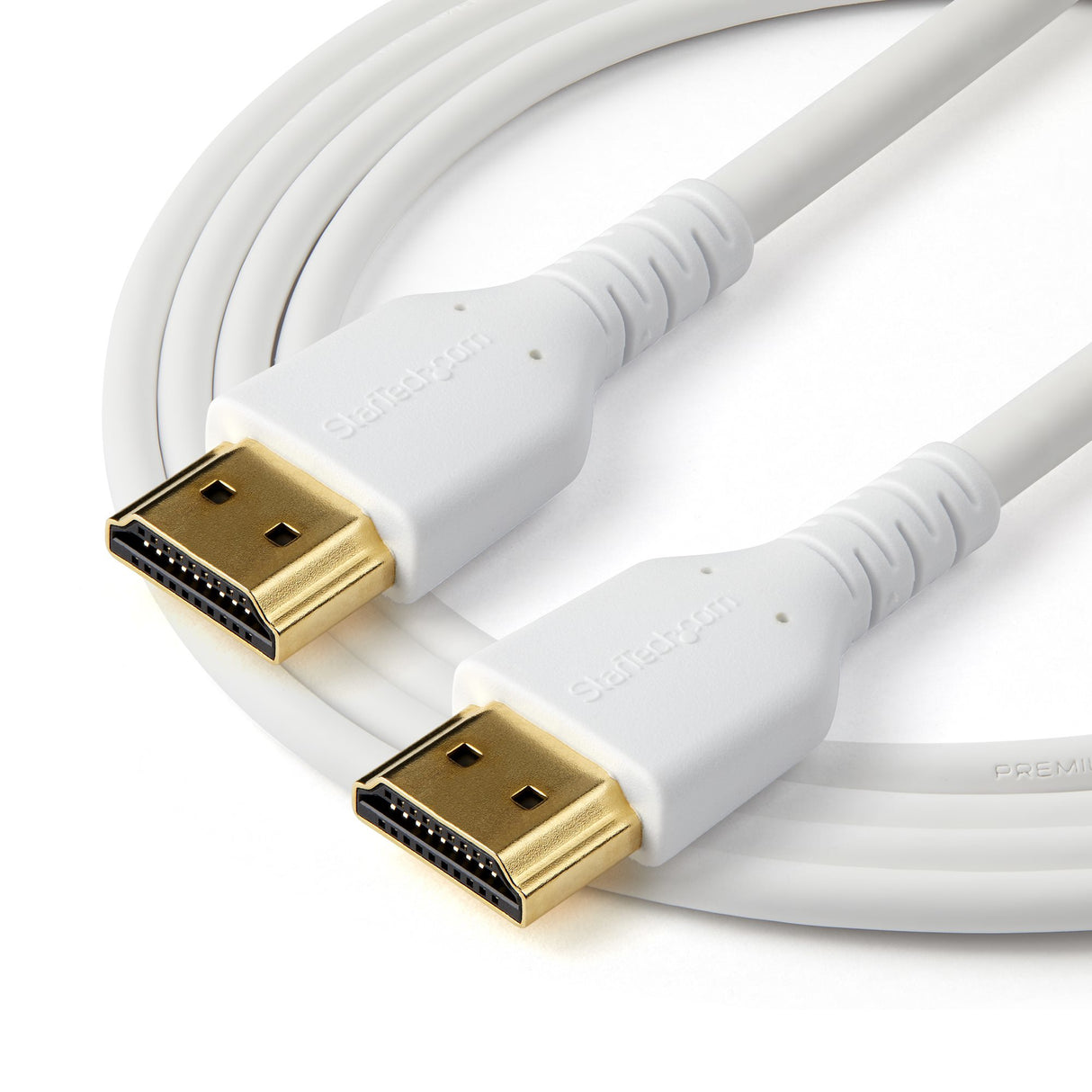 StarTech.com 6ft (2m) Slim HDMI Cable, Flexible Premium Certified HDMI 2.0 Cord with Ethernet, UHD 4K 60Hz HDR10, Durable Aramid Fiber Design with TPE Jacket, White