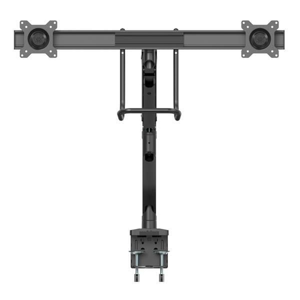 StarTech.com Desk Mount Dual Monitor Arm - Ergonomic Dual Monitor VESA Mount 32" (17.6lb/8kg) Displays - Crossbar Handle for Synchronized Full Motion - Height Adjustable - C-Clamp/Grommet