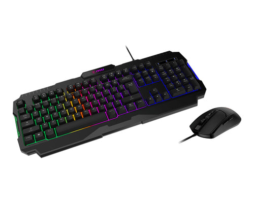 MSI FORGE GK100 COMBO keyboard Mouse included Gaming USB QWERTY US English Black